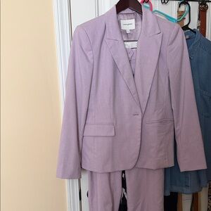 Banana Republic Lavender Women's Suit Jacket & Pants Set
